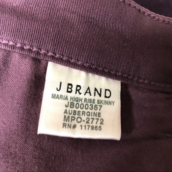 NWOT J BRAND Maria High Rise Skinny purple pants - Picture 3 of 6